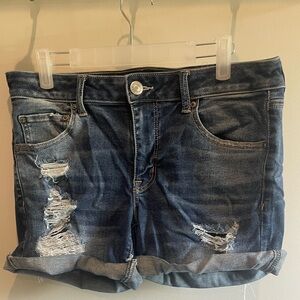 American Eagle Distressed Denim Shorts Size 12